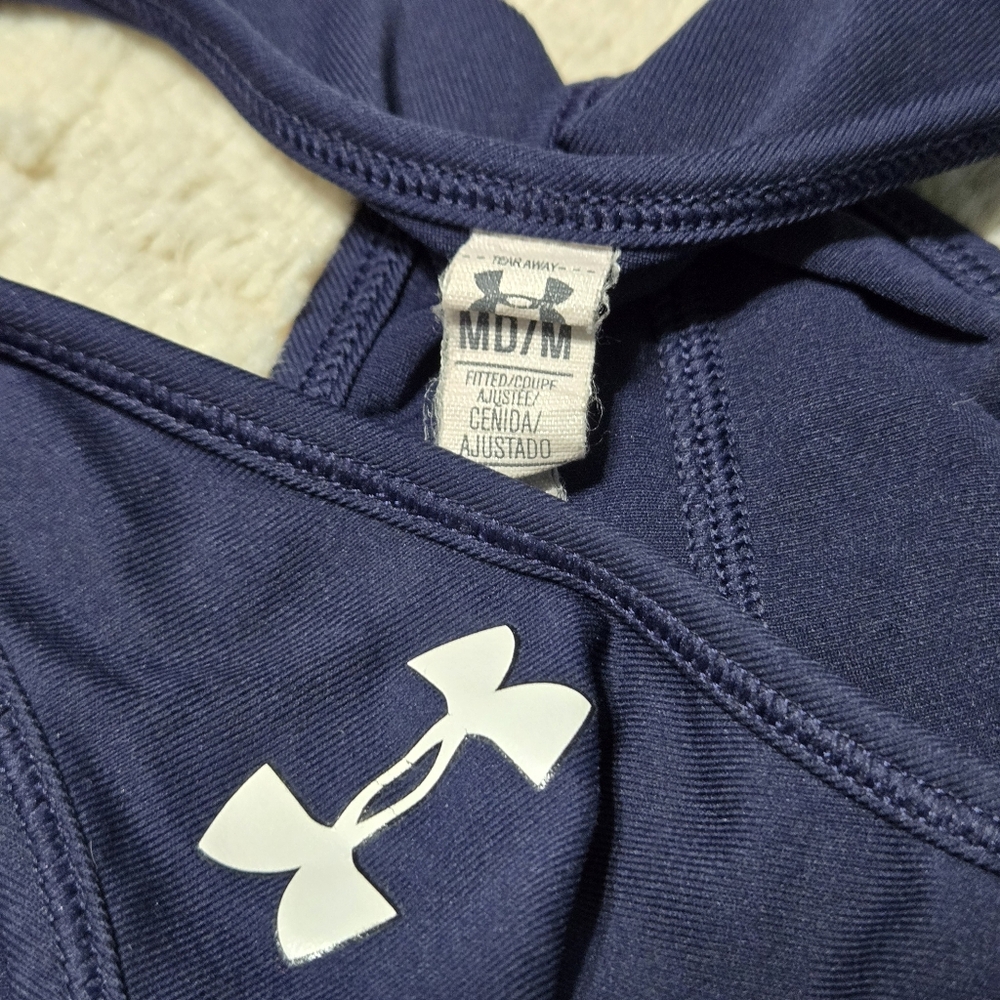 Under Armour Court Dress Tennis Golf Pickleball, navy racerback, M - Picture 9 of 16